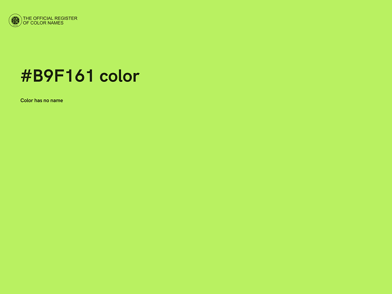 #B9F161 color image