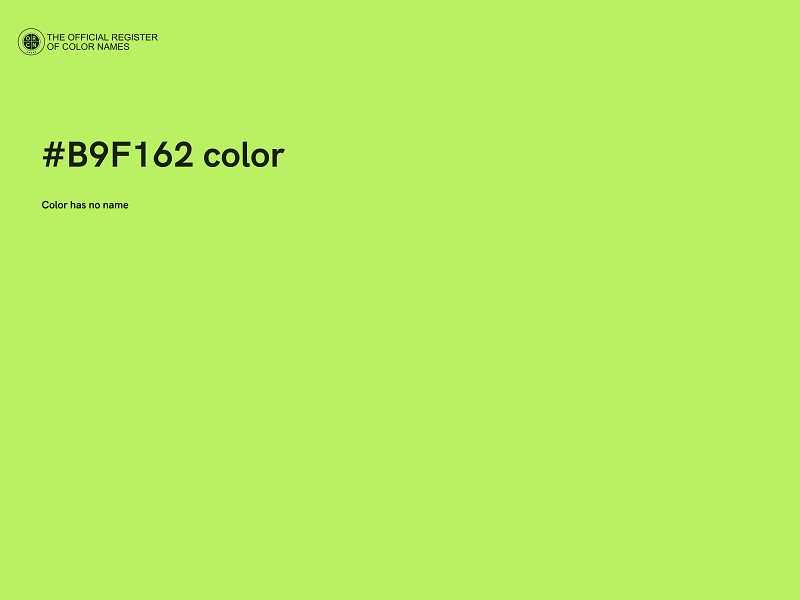 #B9F162 color image