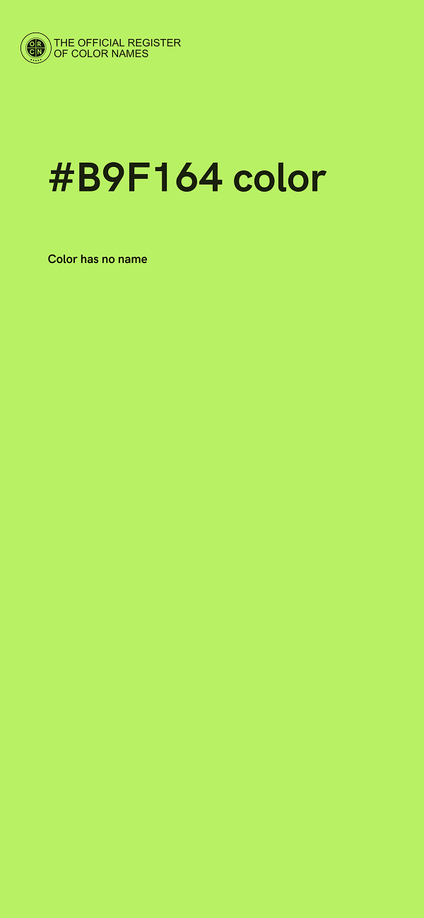 #B9F164 color image