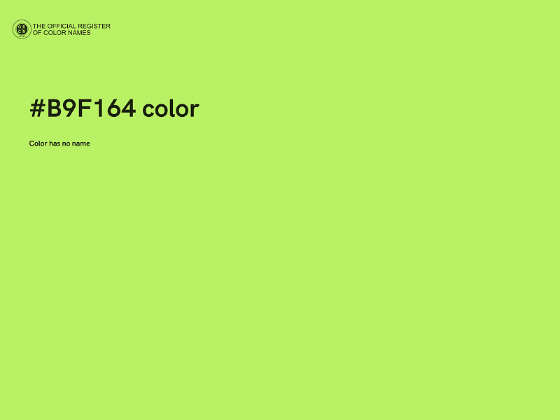 #B9F164 color image
