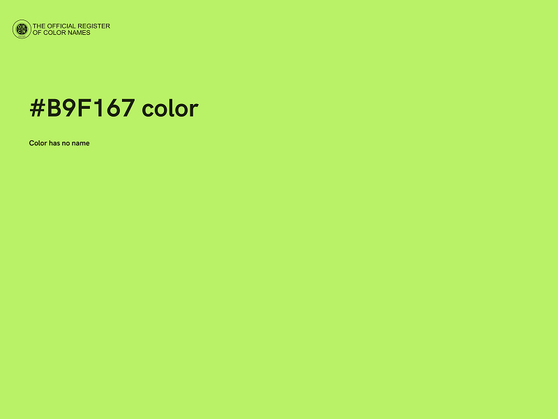 #B9F167 color image