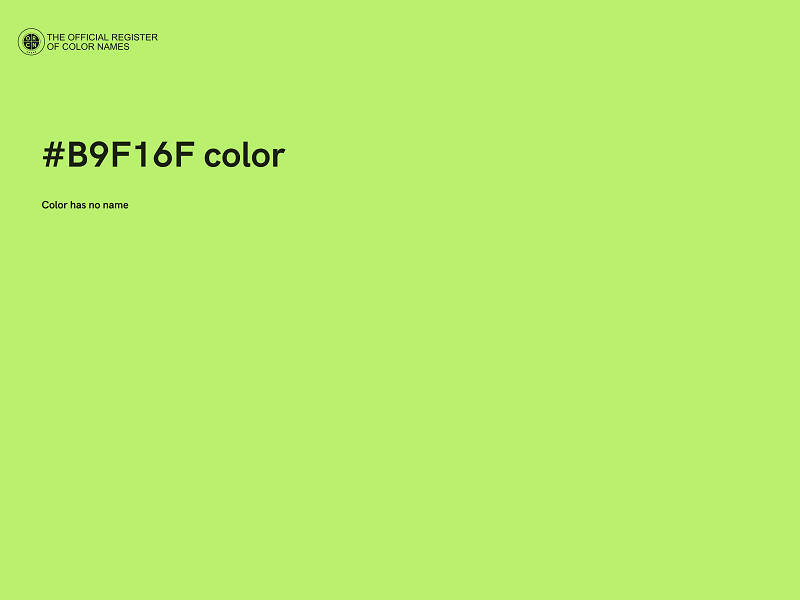 #B9F16F color image