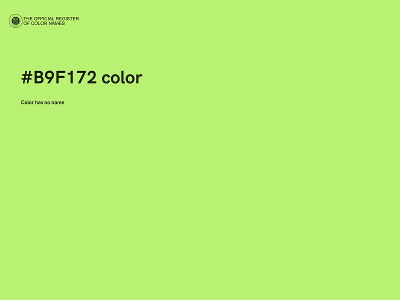 #B9F172 color image
