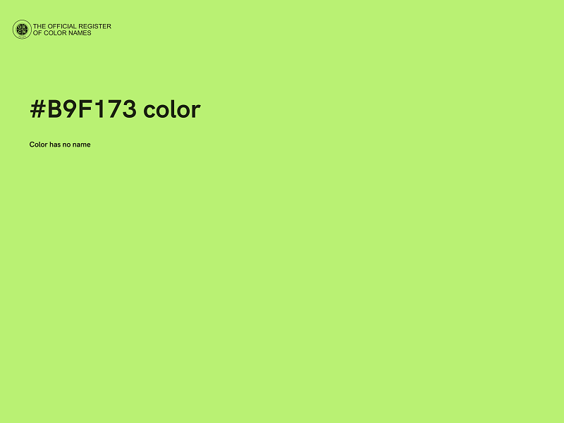 #B9F173 color image