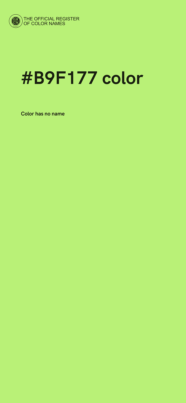 #B9F177 color image