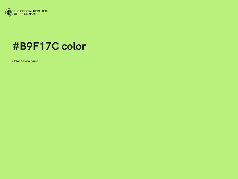 #B9F17C color image