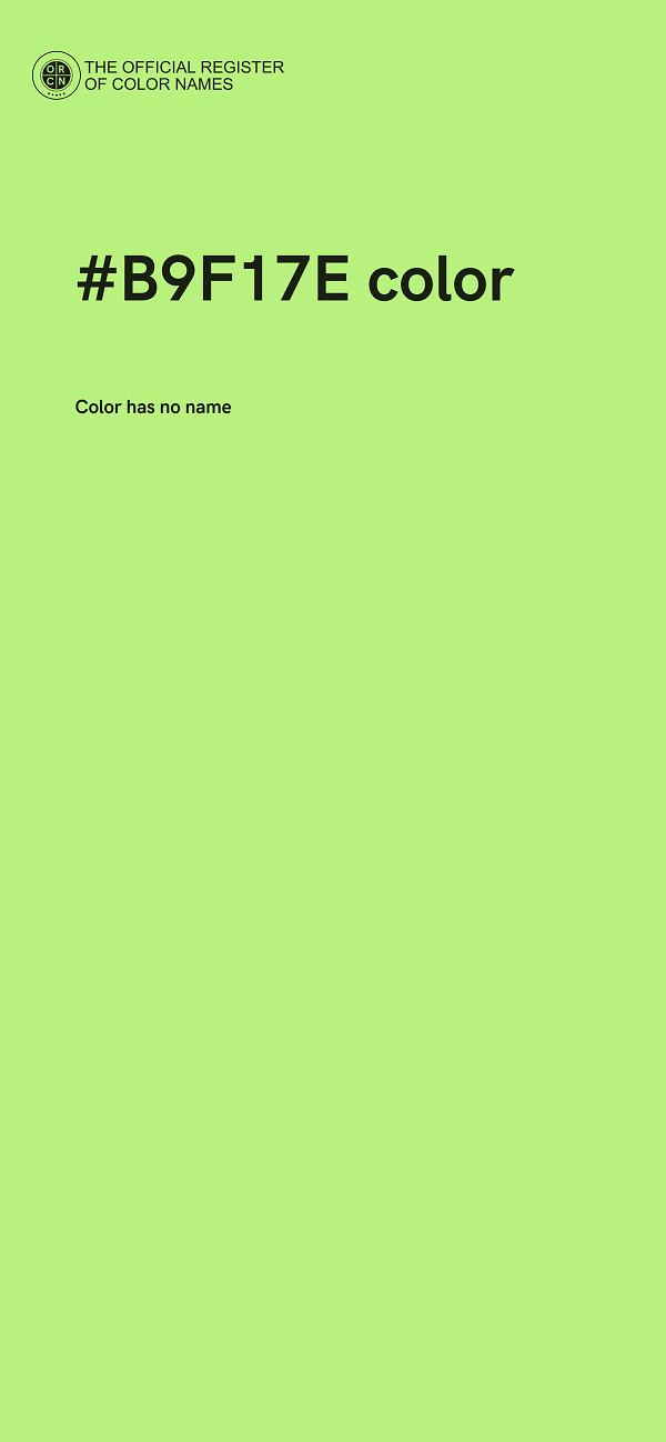 #B9F17E color image