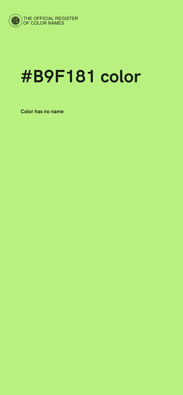 #B9F181 color image