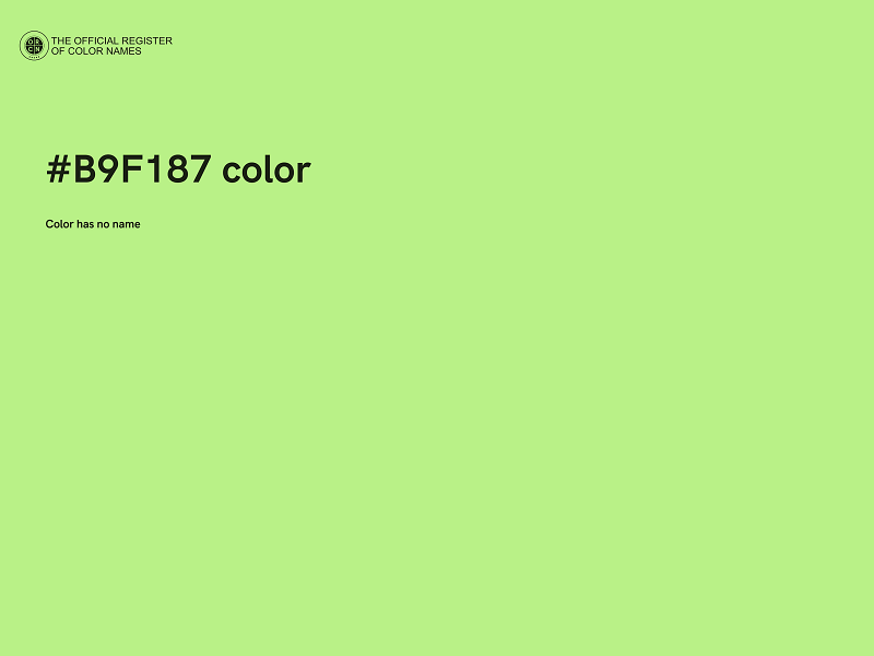 #B9F187 color image