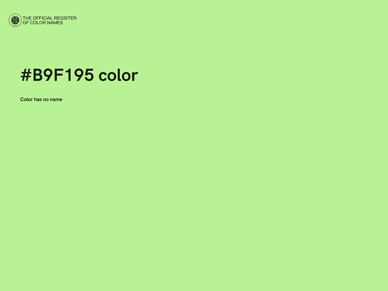 #B9F195 color image