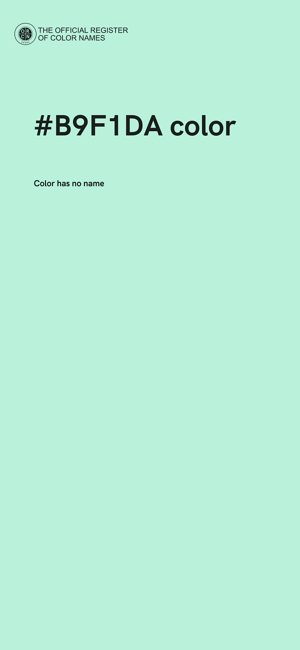 #B9F1DA color image