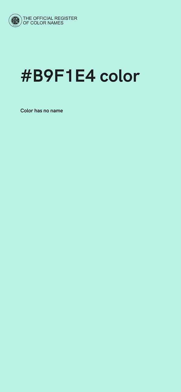 #B9F1E4 color image