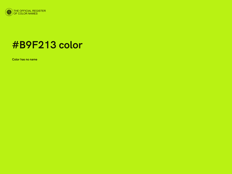 #B9F213 color image