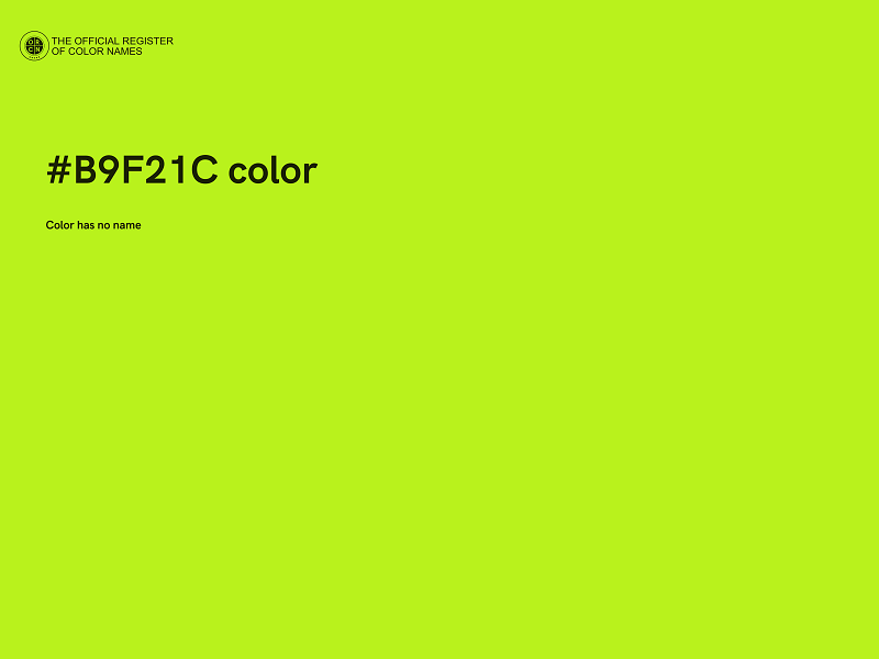 #B9F21C color image