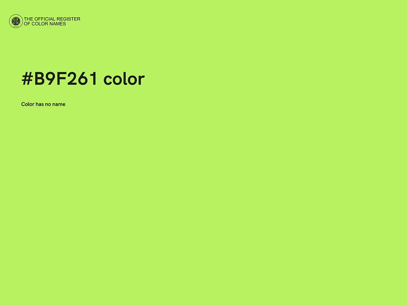 #B9F261 color image