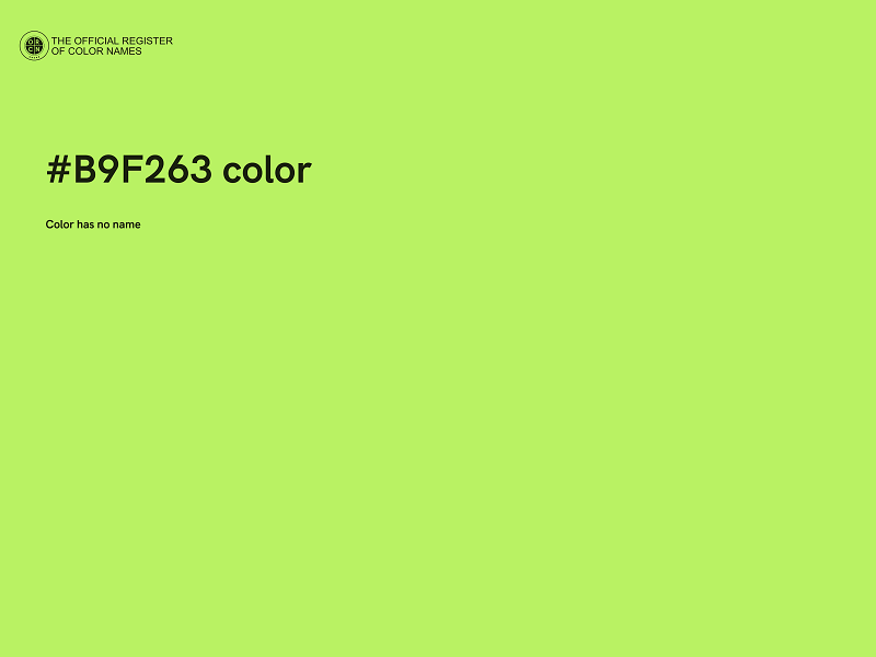 #B9F263 color image