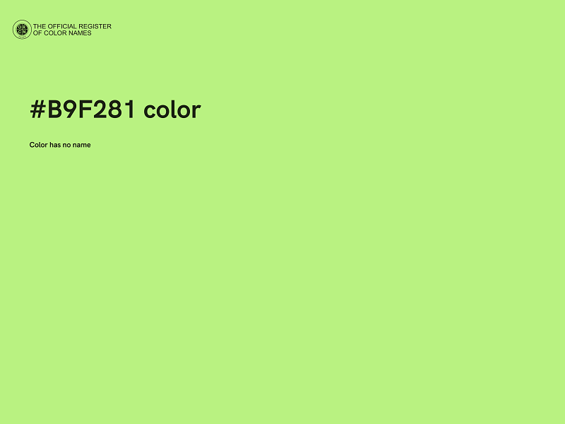 #B9F281 color image