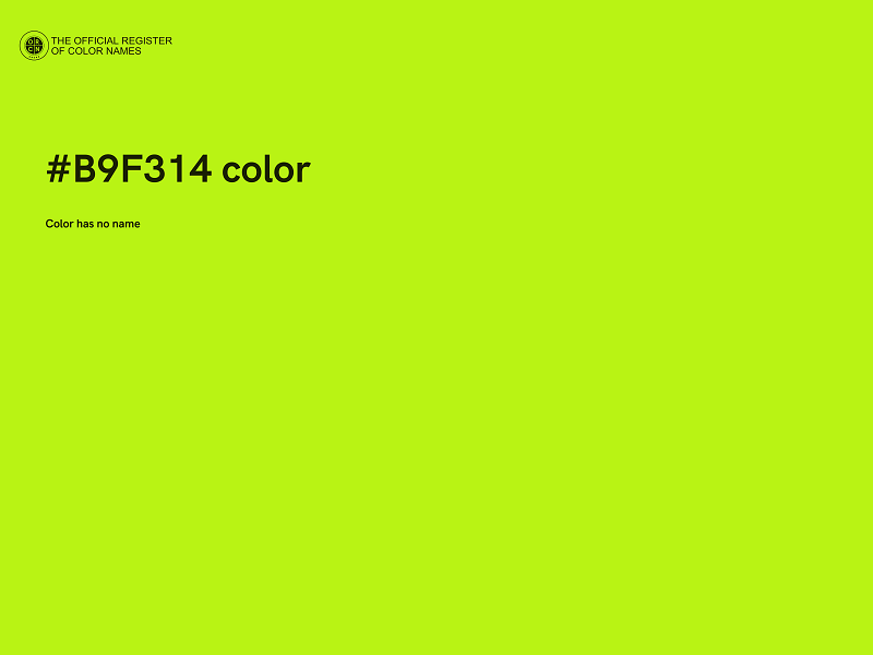 #B9F314 color image