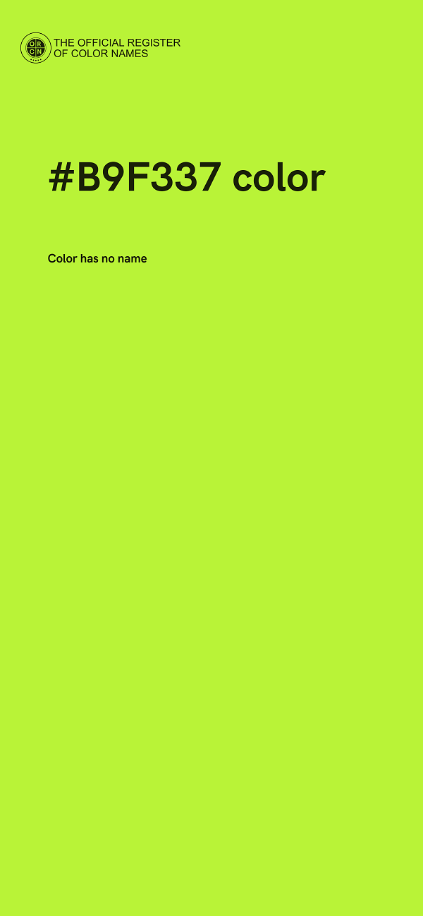 #B9F337 color image