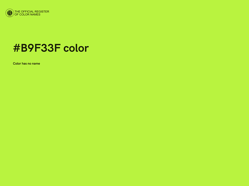 #B9F33F color image