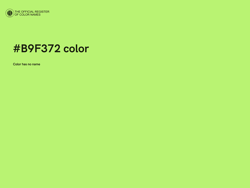 #B9F372 color image