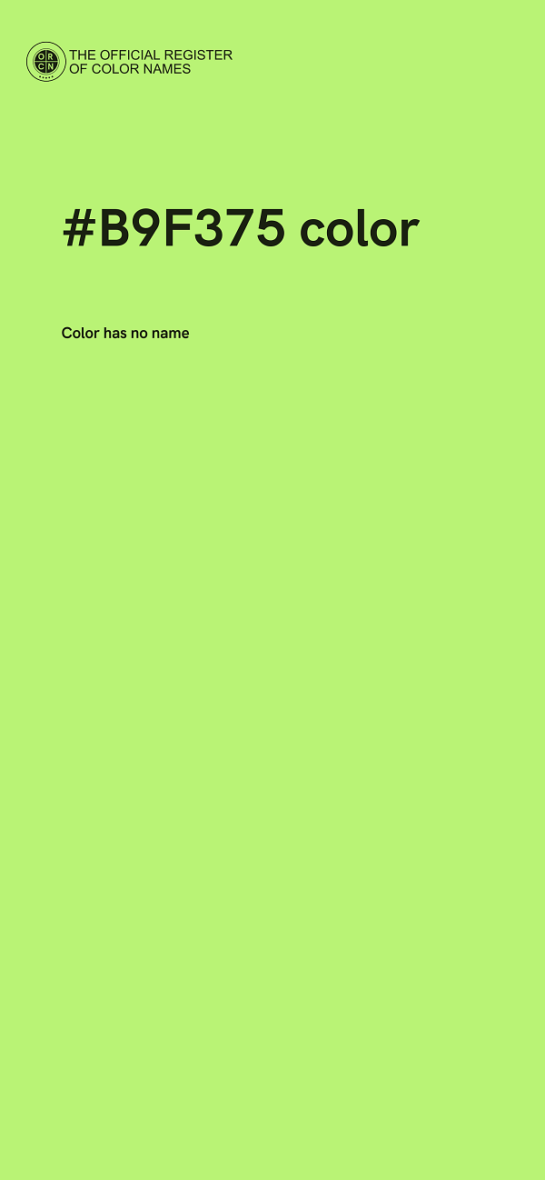 #B9F375 color image