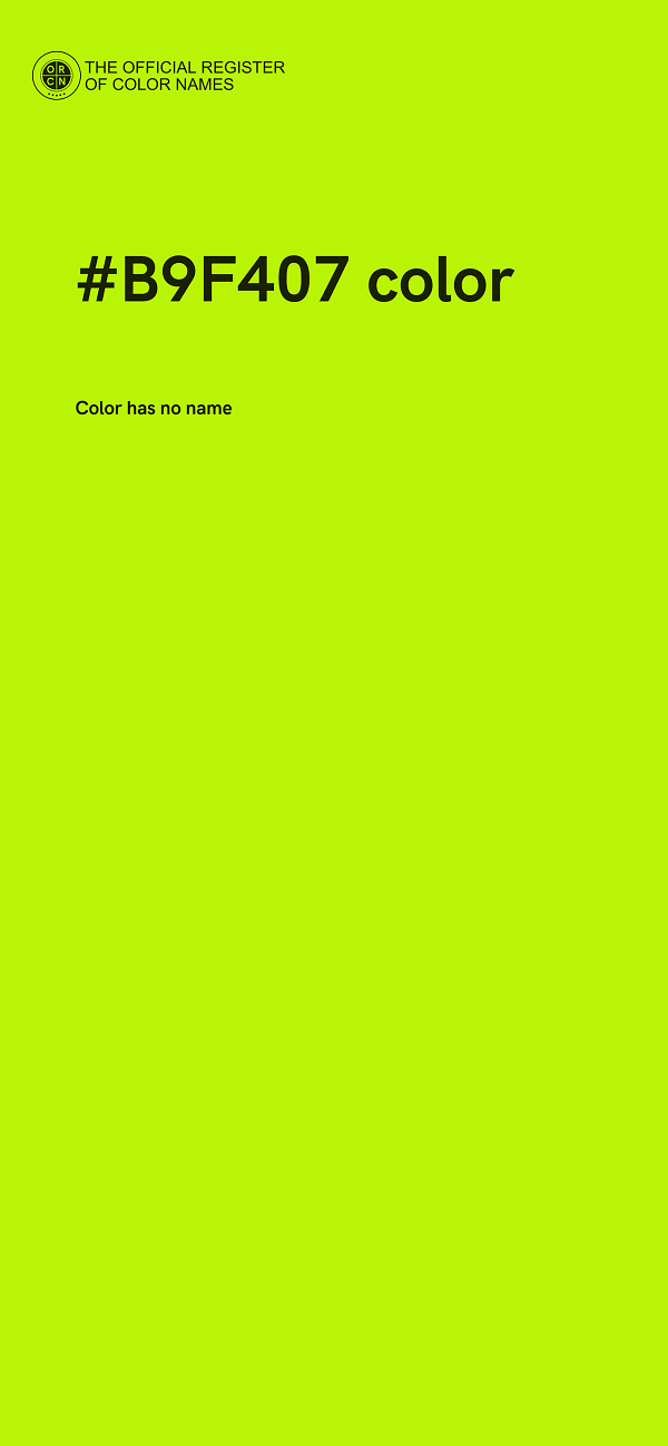 #B9F407 color image