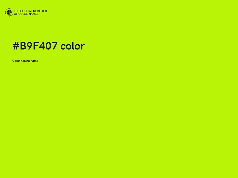 #B9F407 color image