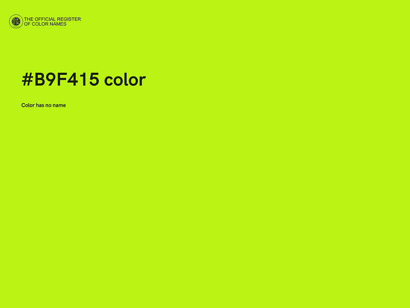 #B9F415 color image