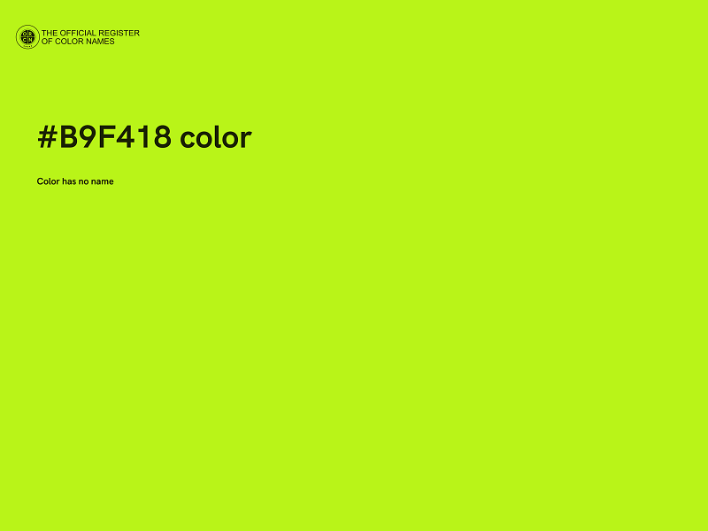 #B9F418 color image