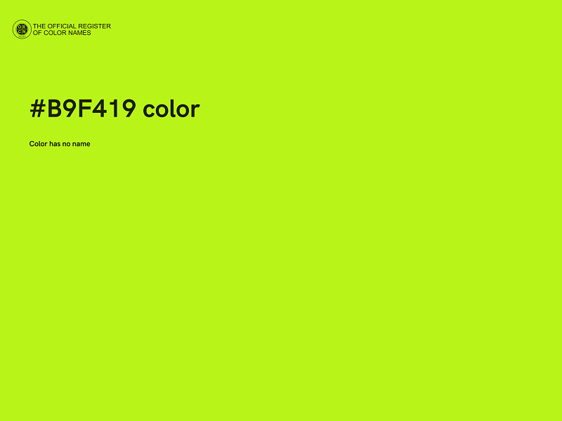 #B9F419 color image