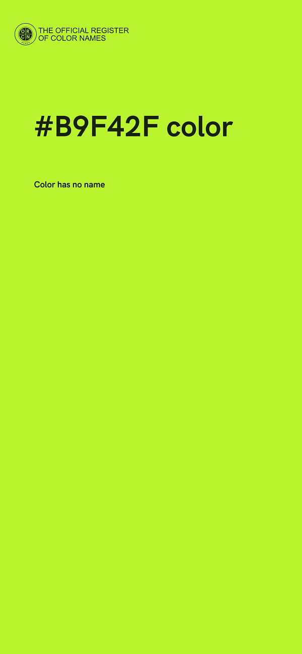 #B9F42F color image