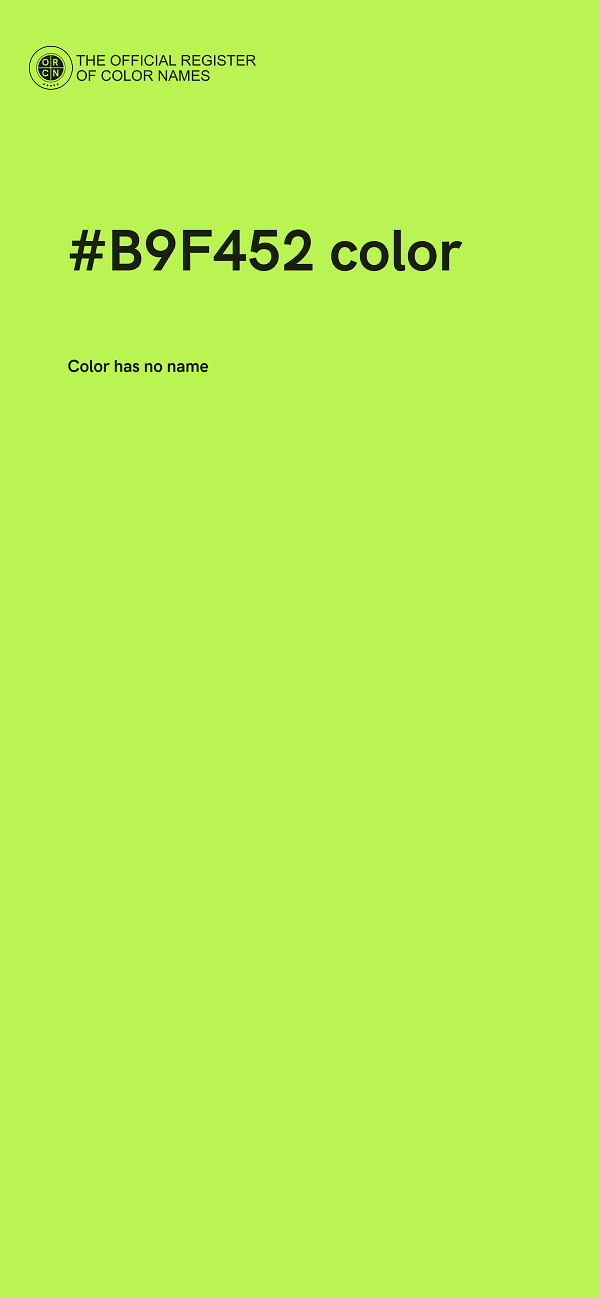 #B9F452 color image