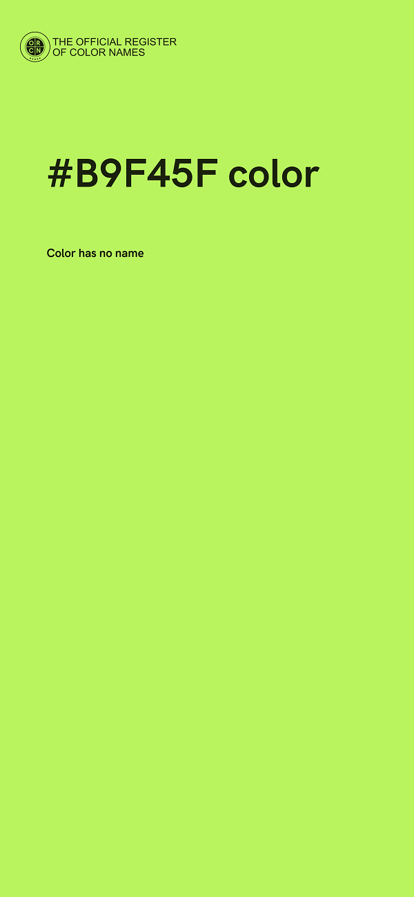#B9F45F color image
