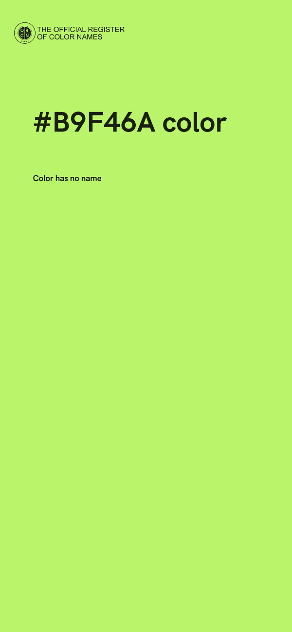 #B9F46A color image