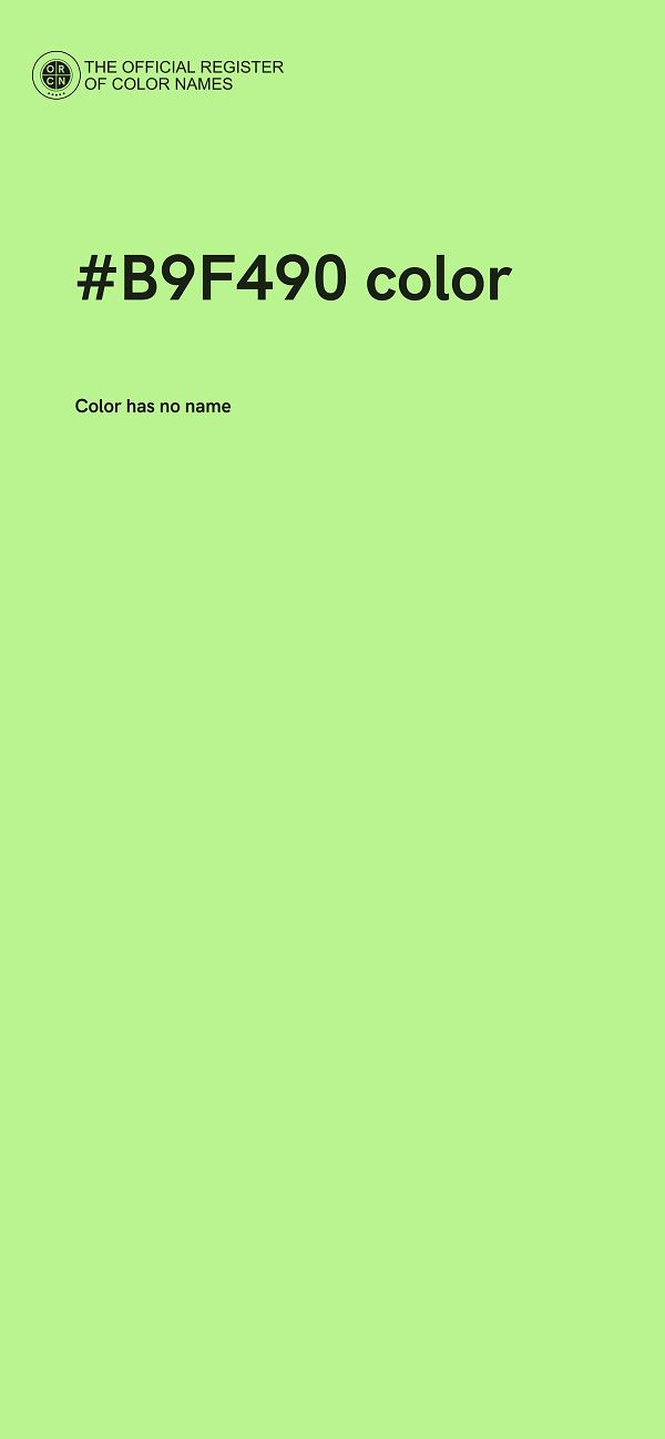 #B9F490 color image