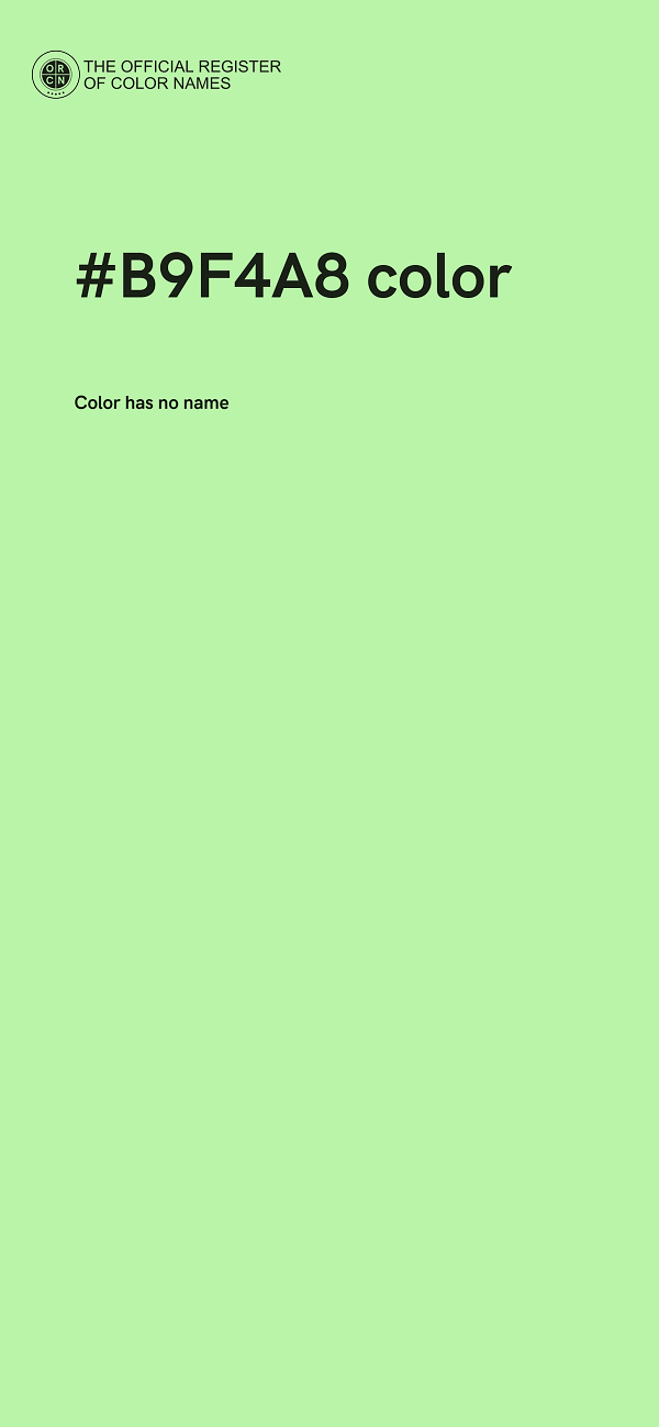 #B9F4A8 color image
