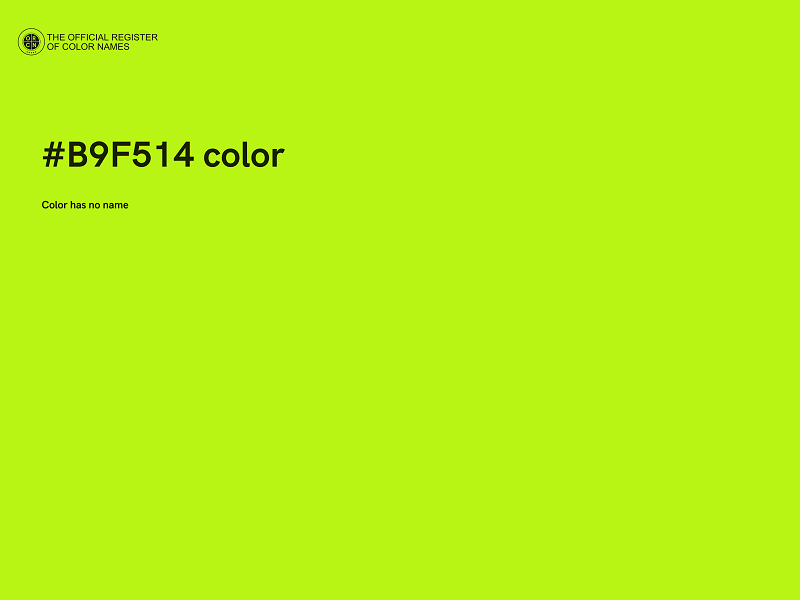 #B9F514 color image