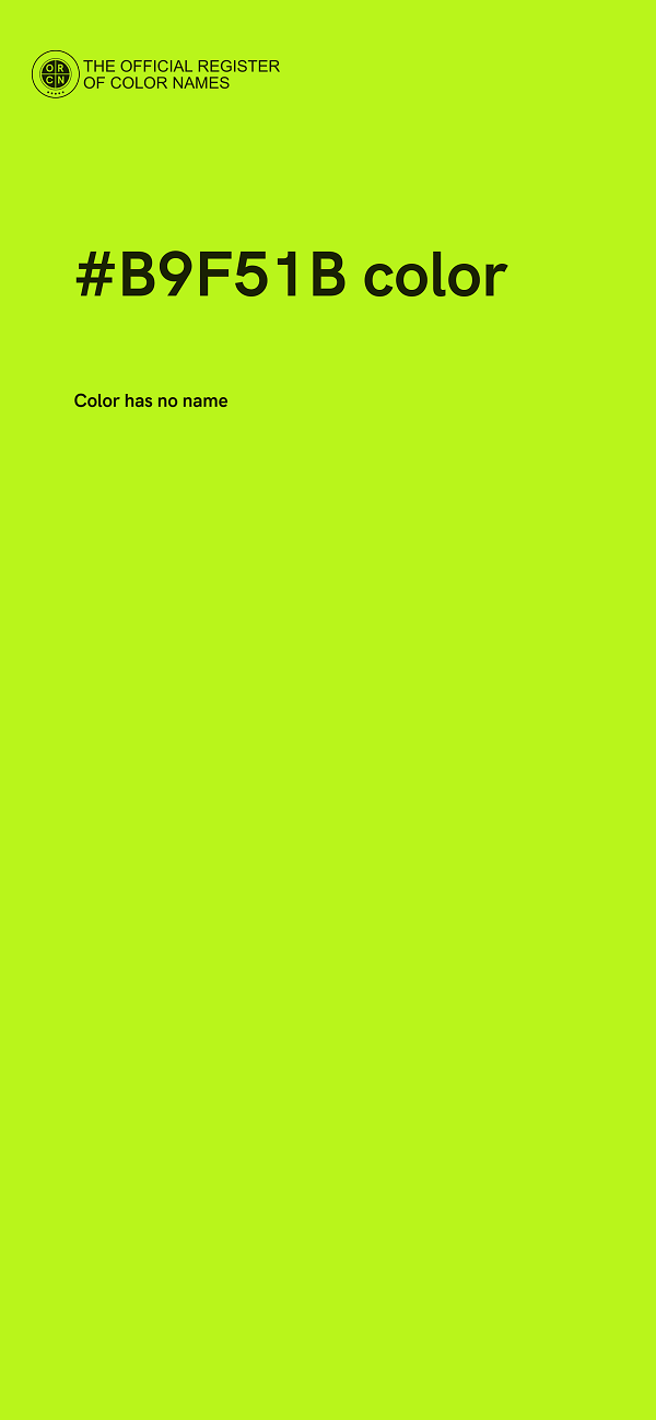 #B9F51B color image