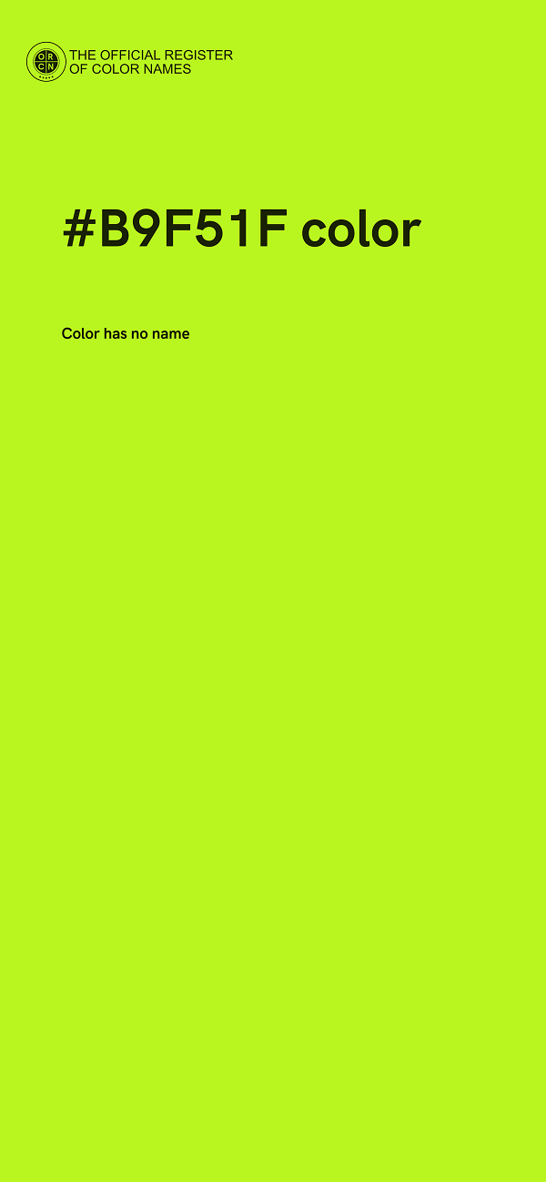 #B9F51F color image