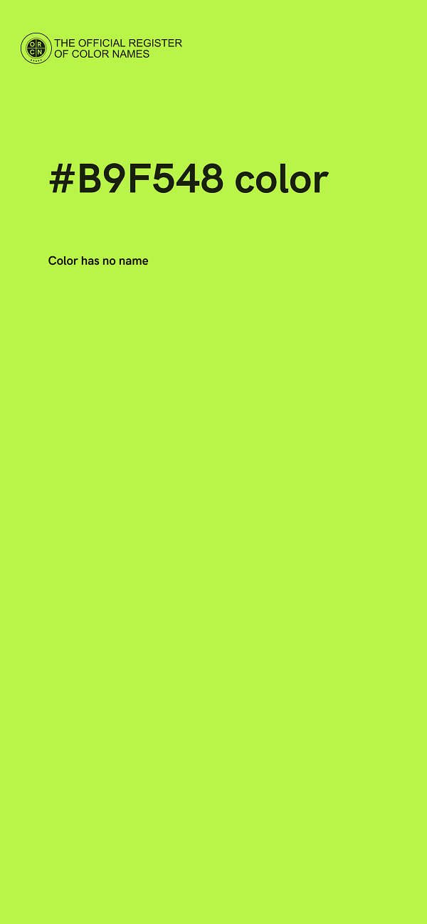 #B9F548 color image