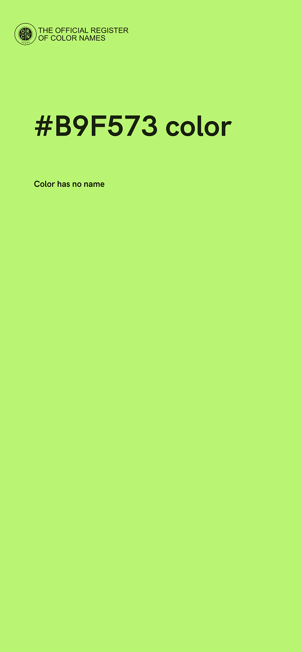 #B9F573 color image