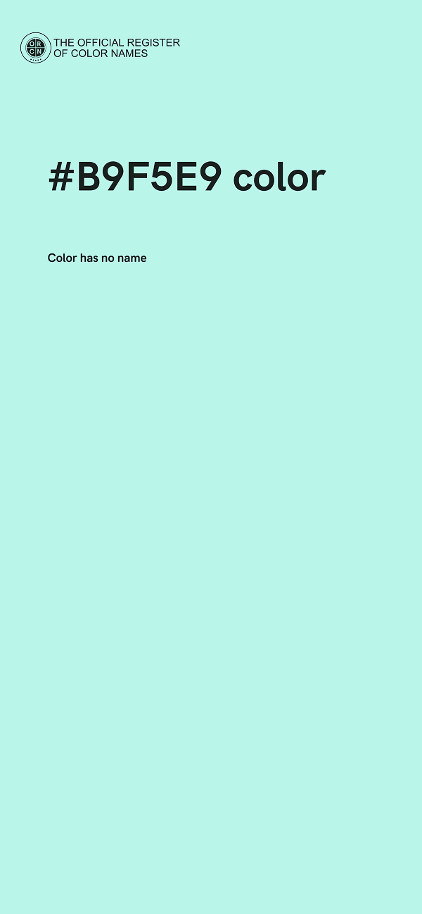 #B9F5E9 color image