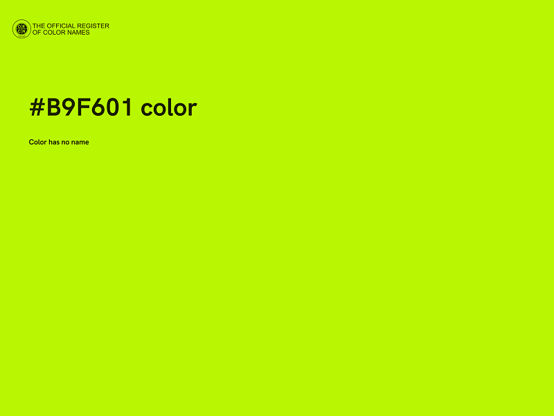 #B9F601 color image