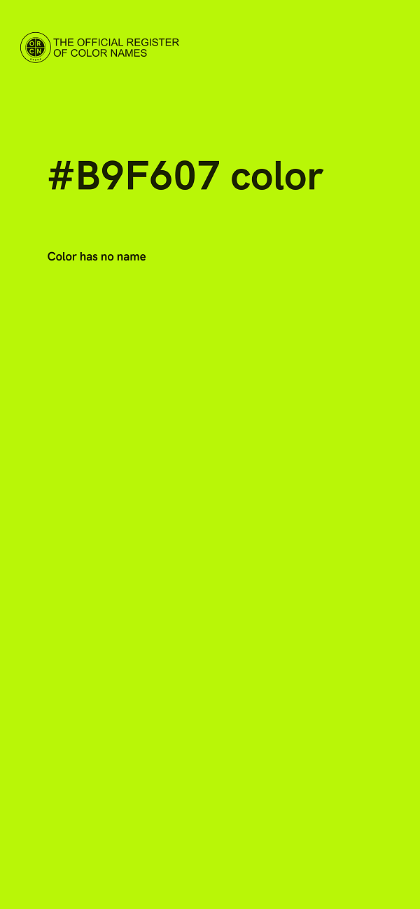 #B9F607 color image