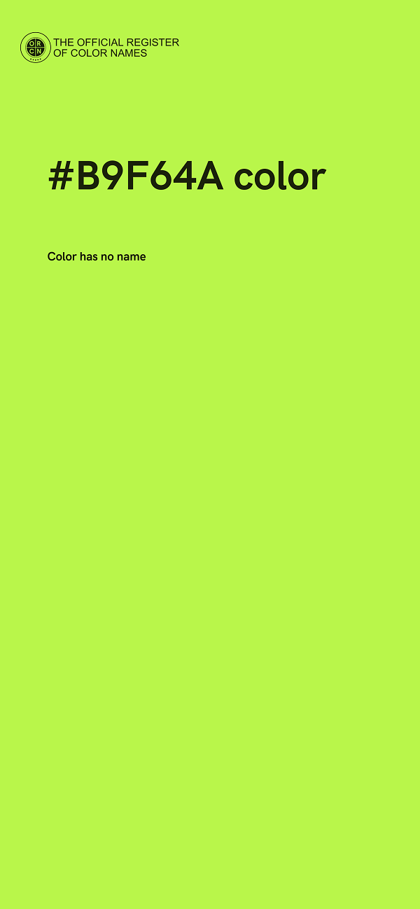 #B9F64A color image