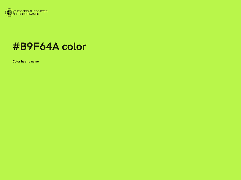 #B9F64A color image