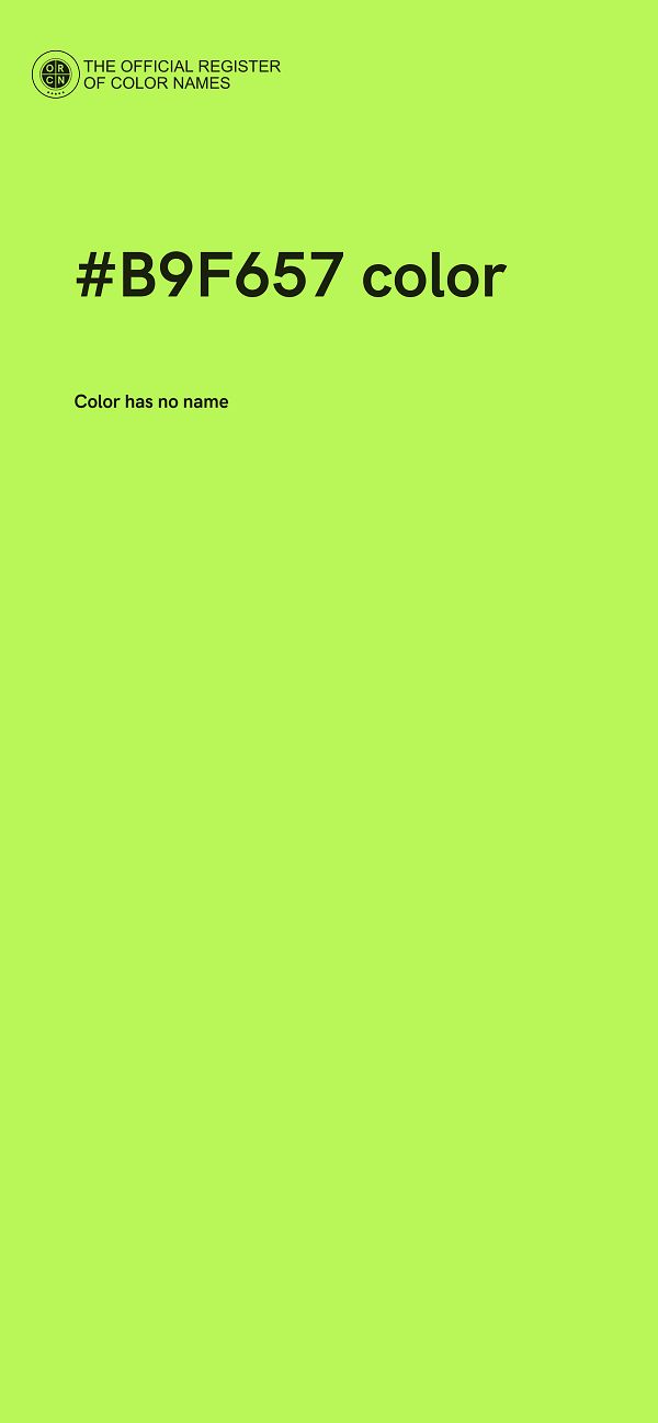 #B9F657 color image