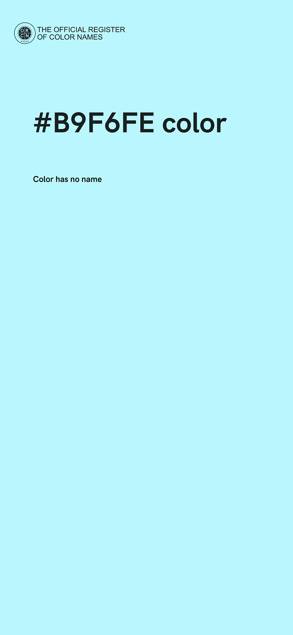 #B9F6FE color image