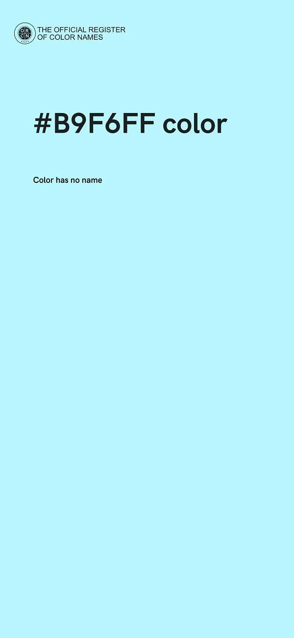 #B9F6FF color image
